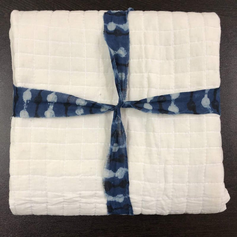 Trade Star Reversible Quilted Handmade Wrap 100% Cotton Super Soft Quilt Toddler Blanket Warm Indian Design Ethnic Authentic Soft Quilt Hand Block Print Baby Blanket - Image 4